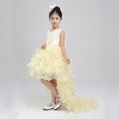 Vestido de Princesa para Niña - Dama de Honor con Cola Elegante - Image 8