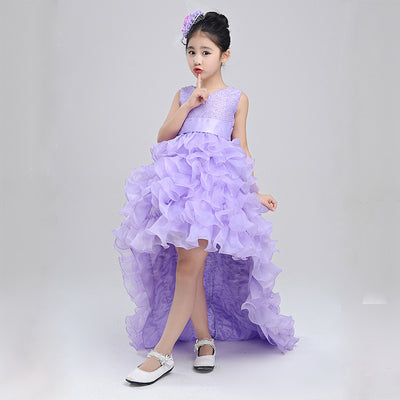 Vestido de Princesa para Niña - Dama de Honor con Cola Elegante - Image 5