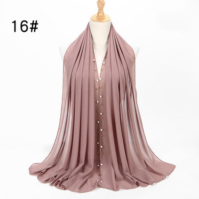 Pañuelo Hijab de Gasa Perla con Brillo - Image 13