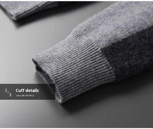 Cardigan de Cuello Alto Grueso con Cierre para Hombre - Suéter Deportivo de Cachemira - Image 29