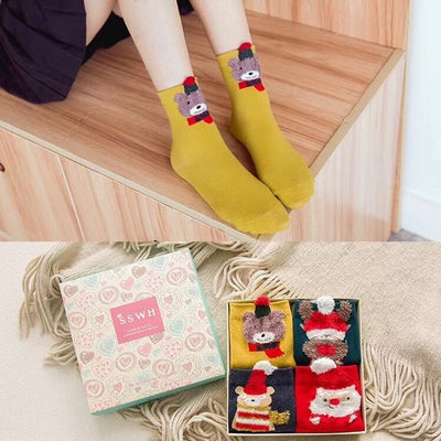 Calcetines Rojos Absorbentes de Sudor para Mujer - Algodón Puro Otoño e Invierno - Image 3