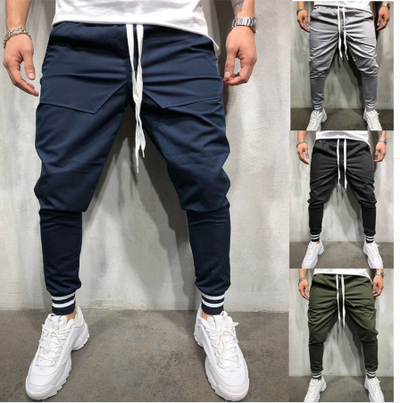 Pantalones Casuales de Algodón con Diseño Spliced para Hombre - Image 2
