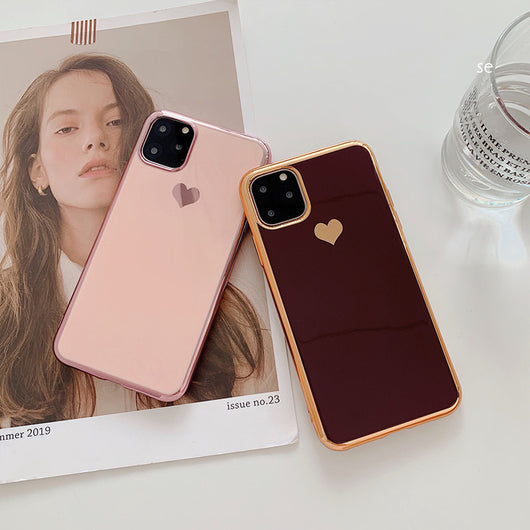 Funda Teléfono Chapado en Oro con Diseño de Amor - Image 3