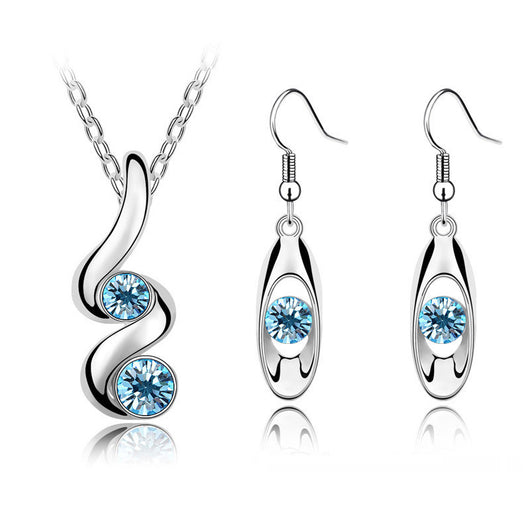 Conjunto de Collar y Aretes Serpentina Ovalada