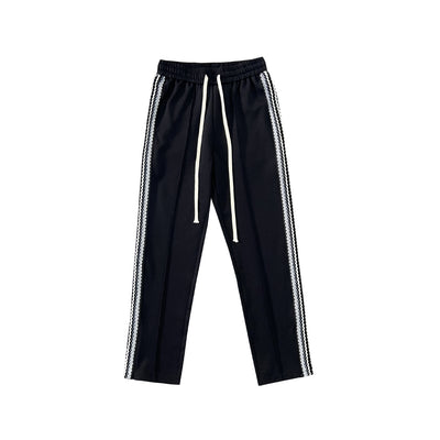 Pantalones Casuales Otoño con Rayas Laterales y Cierre de Cremallera - Image 8