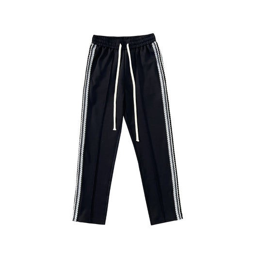 Pantalones Casuales Otoño con Rayas Laterales y Cierre de Cremallera - Image 8