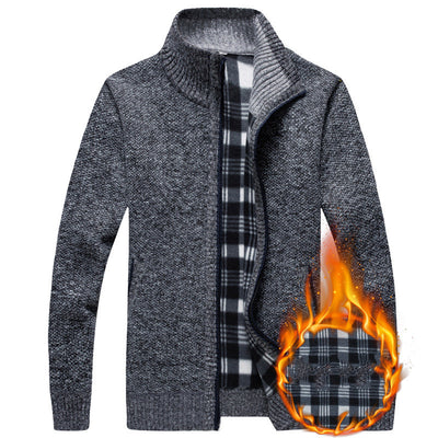 Cardigan de Cuello Alto con Forro Polar - Suéter Cálido para Hombre - Image 12