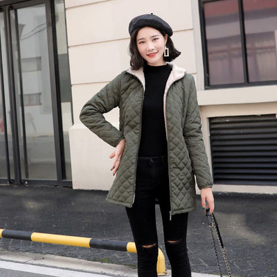 Chaqueta Puffer Acolchada Talla Grande con Forro Polar y Lana de Cordero - Image 30