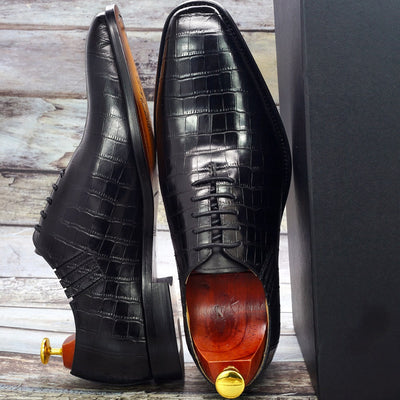 Zapatos Formales de Cuero con Patrón de Pez Grabado - Image 11