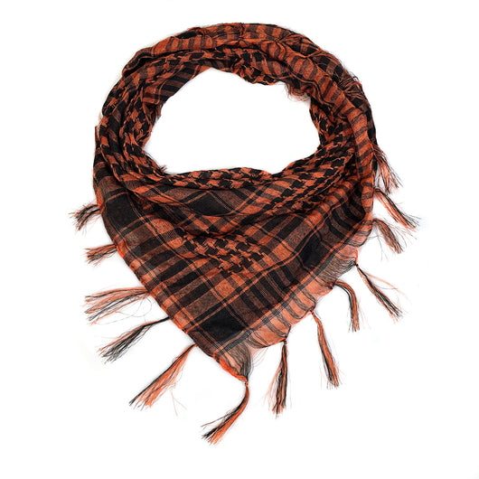 Pañuelo Táctico Keffiyeh Cuadros Houndstooth con Borlas Desértico - Image 17