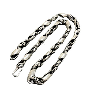 Collar Punk de Plata Esterlina con Rayas Personalidad - Image 6