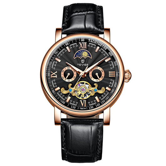 Reloj Mecánico Elegante de Esfera Grande con Calendario - Image 4