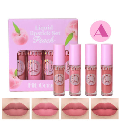 Set de 4 Labiales Mate Aterciopelados a Prueba de Manchas con Sabores Frutales - Image 4