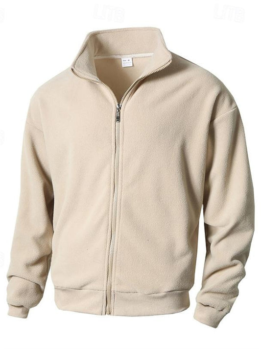 Cardigan Slim Cuello Alto para Hombre - Abrigo Casual Otoño Invierno