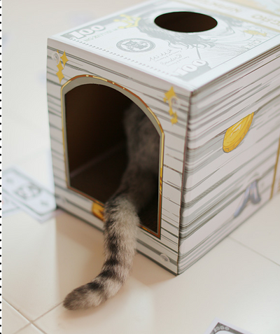 Casa Rascador para Gatos con Cartón Corrugado y Garras - Image 10