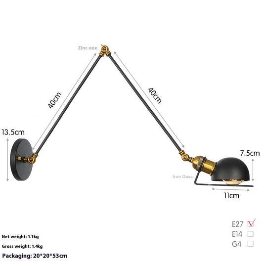 Lámpara LED de Pared Articulada para Estudio y Dormitorio - Image 7