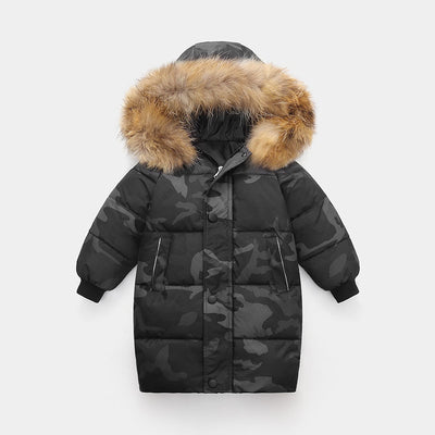 Abrigo Infantil Grueso con Cuello de Pelaje - Talla Mediana y Grande - Image 13