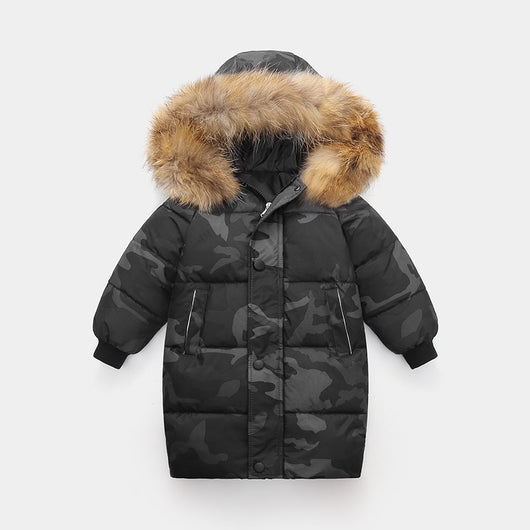 Abrigo Infantil Grueso con Cuello de Pelaje - Talla Mediana y Grande - Image 13