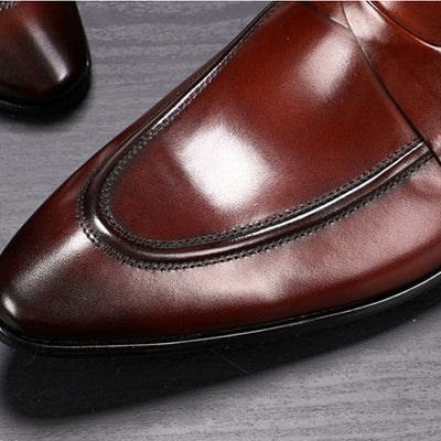 Zapatos Formales de Cuero Vacuno Británico Vintage para Negocios - Image 13