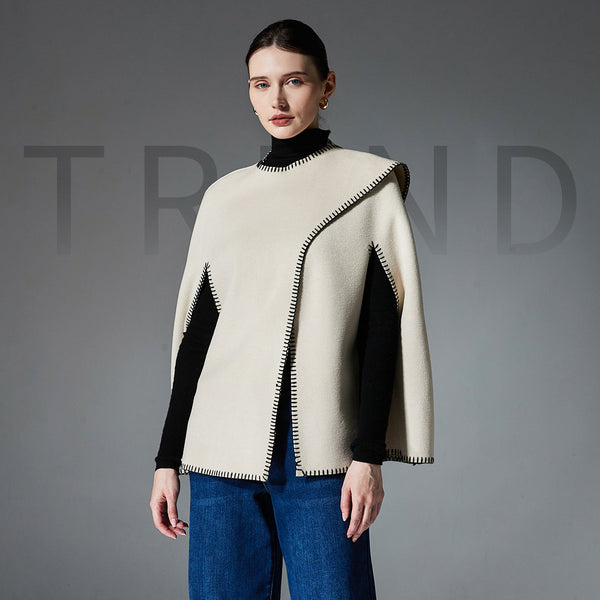 Capa y Chal Reversible con Costura Halter