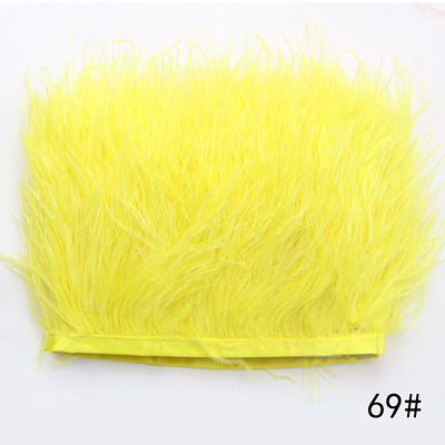 Cinturón Tejido de Color Sólido con Encaje de Plumas de Avestruz - Image 17