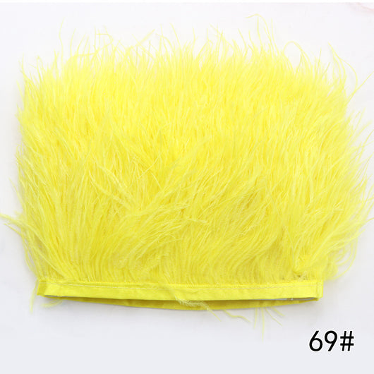 Cinturón Tejido de Color Sólido con Encaje de Plumas de Avestruz - Image 17