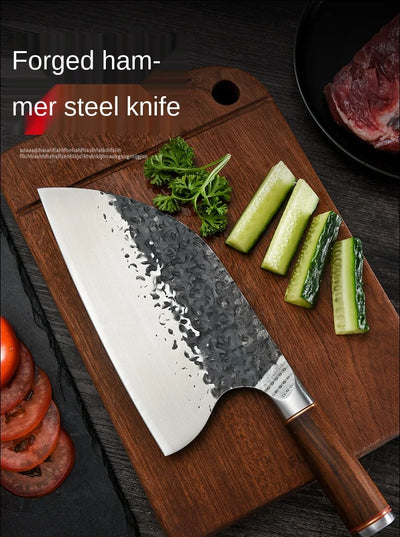 Cuchillo de Chef Forjado a Mano con Hoja Martillada de Acero - Image 7