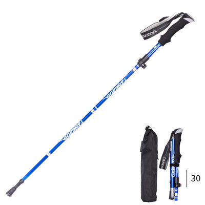 Bastón de Trekking Plegable Ultra Ligero con Mango Recto - Retráctil y Portátil - Image 4