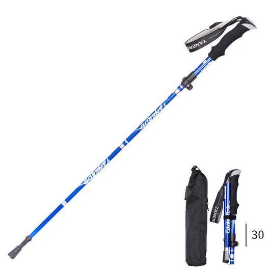 Bastón de Trekking Plegable Ultra Ligero con Mango Recto - Retráctil y Portátil - Image 4