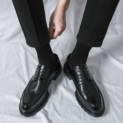 Zapatos de Cuero Puntiagudos Estilo Coreano Casual Formal Británico - Image 3