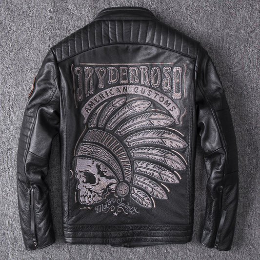 Chaqueta de Motociclista con Cuello de Pie - Abrigo Premium para Hombre - Image 2