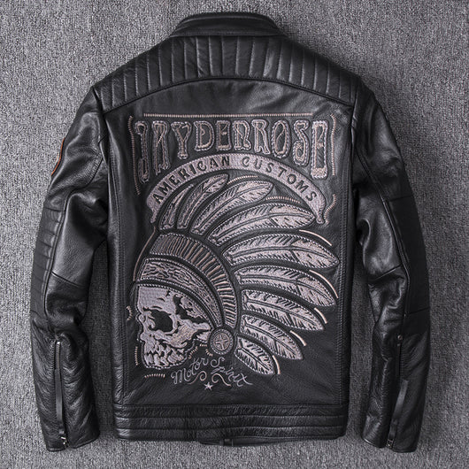 Chaqueta de Motociclista con Cuello de Pie - Abrigo Premium para Hombre - Image 2