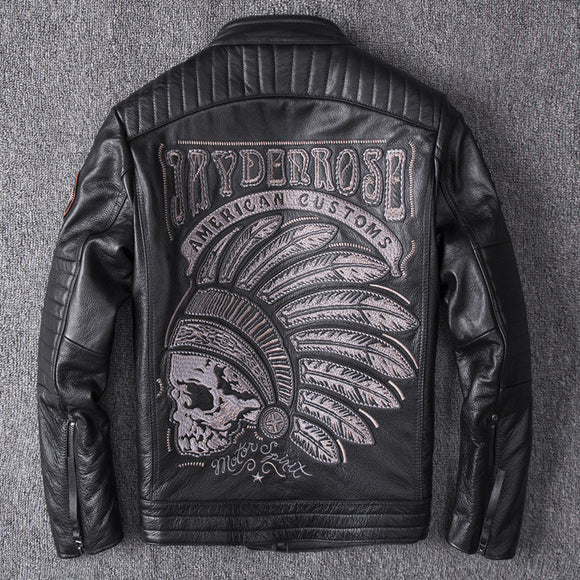 Jaqueta de Motociclista com Gola Alta - Casaco Premium Masculino
