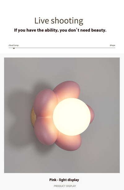Lámpara de Pared Infantil Flor - Luz Moderna Estilo Crema para Dormitorio - Image 21