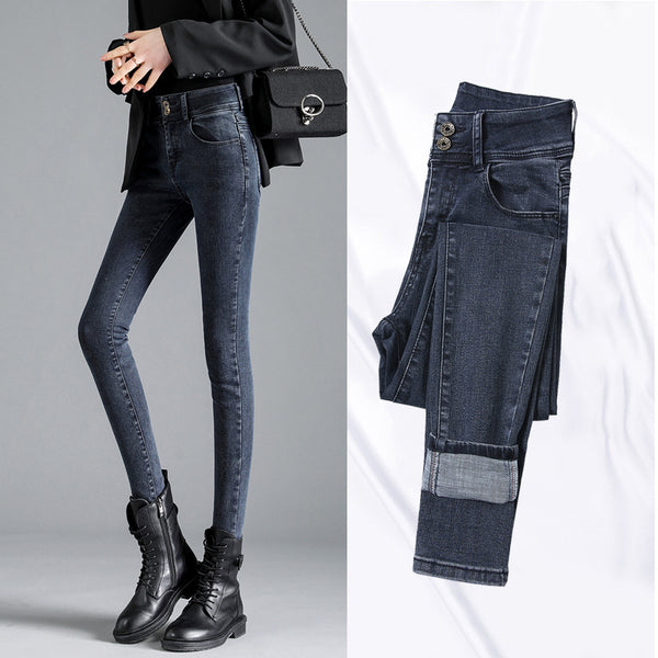 Pantalones Ajustados Negros Largos Skinny Tide