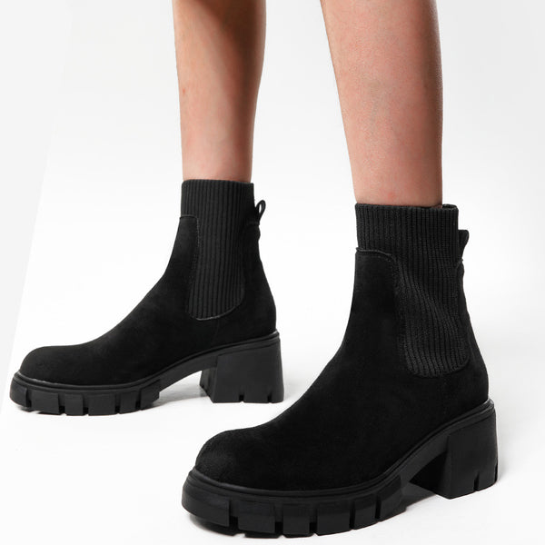 Botas Martens con Tacón Grueso y Plataforma