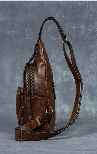 Bolso Mensajero de Cuero Genuino para Hombre - Estilo Retro con Gran Capacidad - Image 16