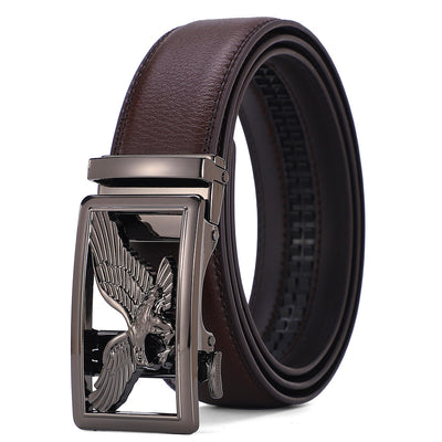 Cinturón de Cuero Genuino para Hombre con Hebilla Automática - Lujo Minimalista - Image 6