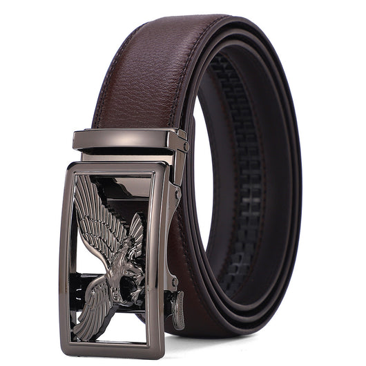 Cinturón de Cuero Genuino para Hombre con Hebilla Automática - Lujo Minimalista - Image 6
