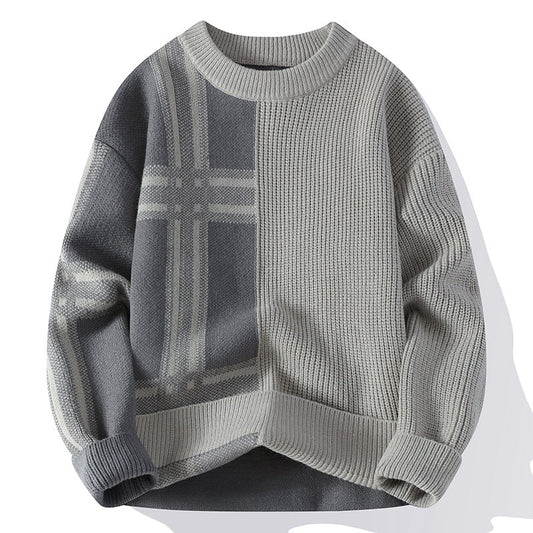 Suéter Casual de Cuello Redondo Tejido para Hombre - Image 2