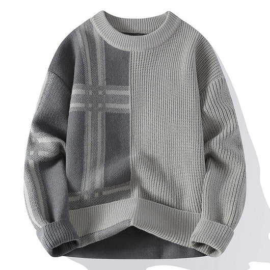 Suéter Casual de Cuello Redondo Tejido para Hombre - Image 2