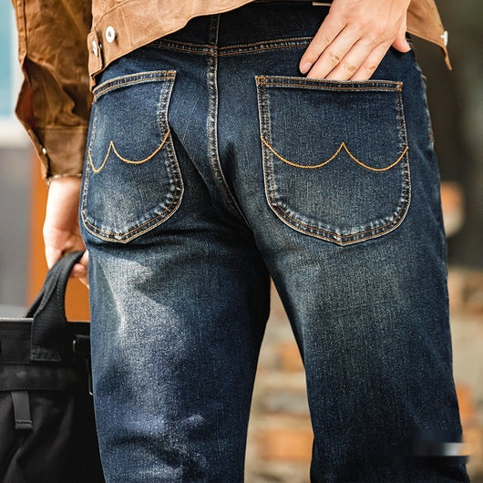 Pantalones Vaqueros Rectos Vintage Lavados para Hombre - Image 8
