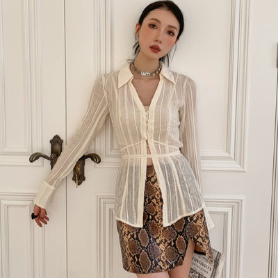 Blusa Transparente Micro para Mujer
