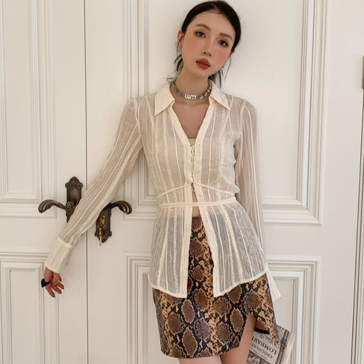 Blusa Transparente Micro para Mujer