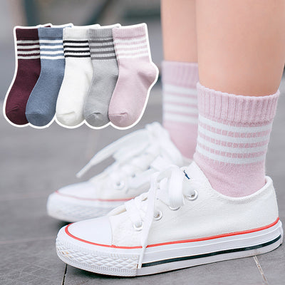 Paquete de 5 Pares de Calcetines Deportivos de Otoño/Invierno para Niños - Image 6