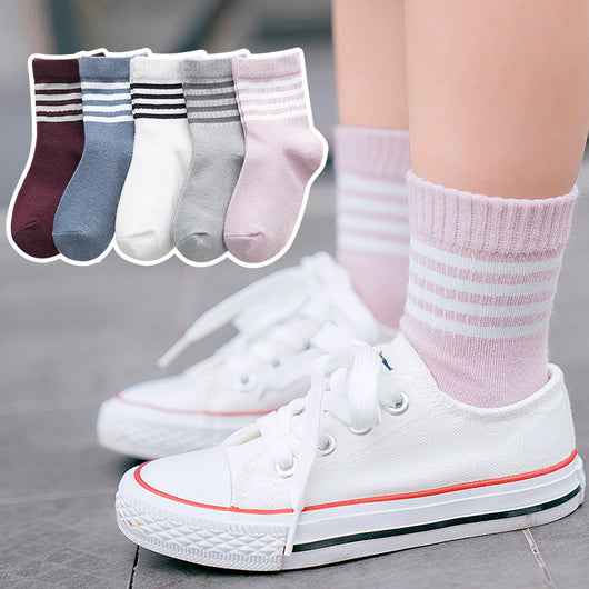 Paquete de 5 Pares de Calcetines Deportivos de Otoño/Invierno para Niños - Image 6