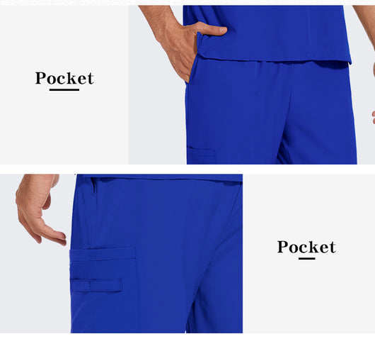 Uniforme de Trabajo Cuello V Ligero y Transpirable para Hombre - Image 17