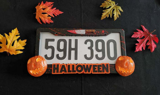 Marco para Placa de Auto Personalizado Myers-Briggs Halloween - Image 10