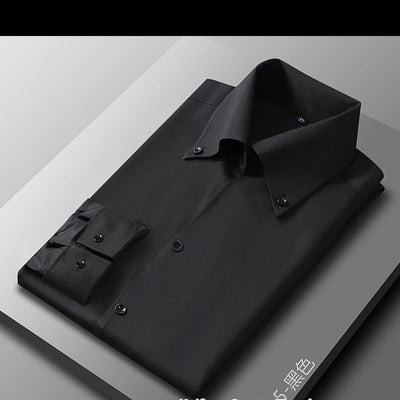 Camisa Business Casual Manga Larga Slim Fit Cuello Italiano Hombre - Image 7