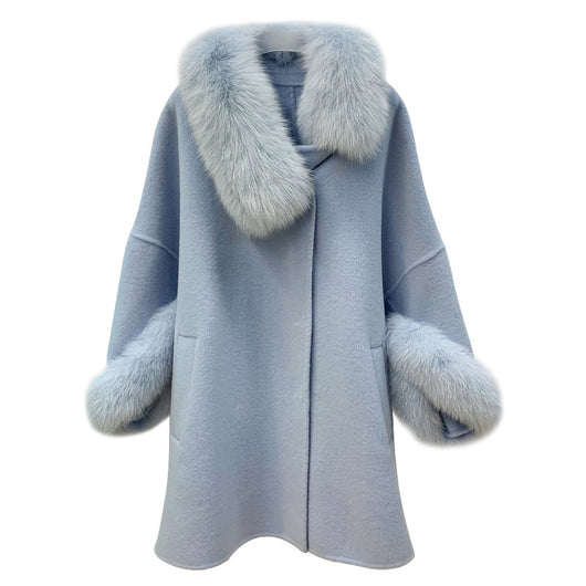 Abrigo Largo de Tweed Reversible Estilo Hada - Image 7